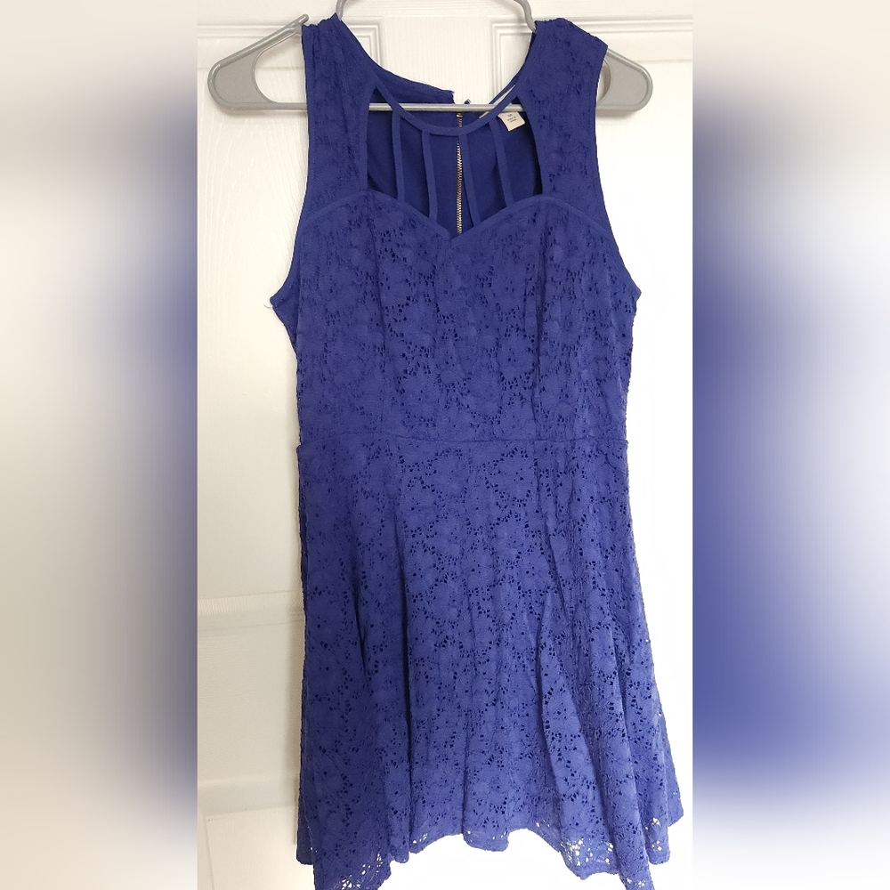 Blue lace dress